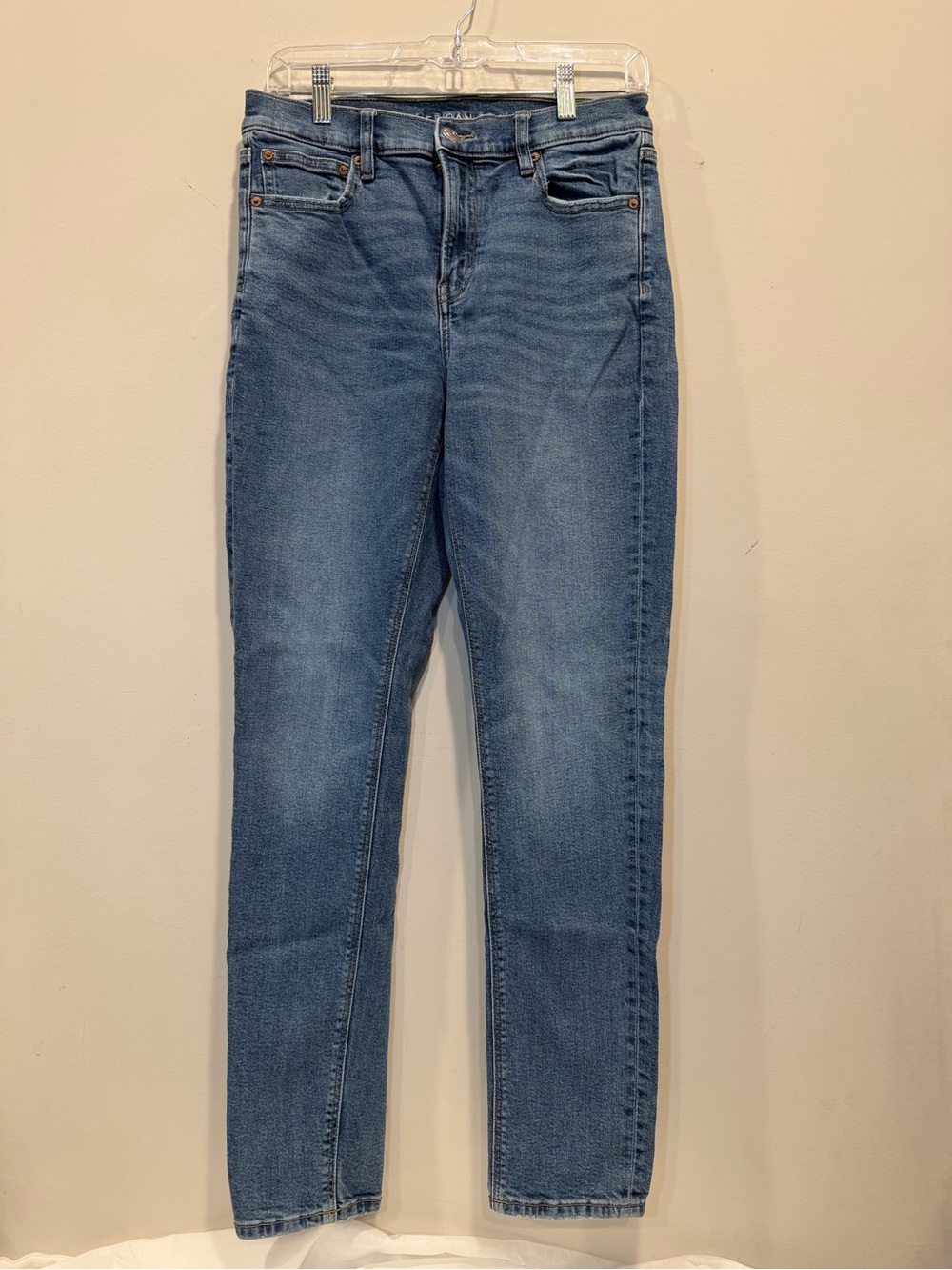 American Eagle Outfitters Women's 90s Skinny Jeans - Blue Wash 8Regular